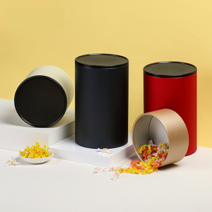 Free Design Custom Logo Paper Round Box Tea Packaging Round Box Packaging Tubes 
