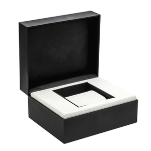 Custom Flat Black Magnetic Cardboard Paper Box Luxury Jewelry Watches Box Packaging Gift Box