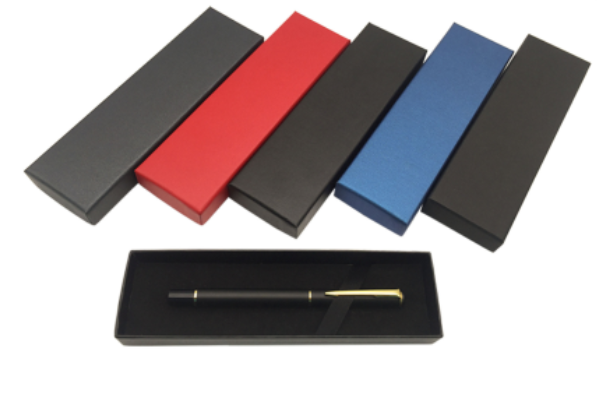 China Flock Printing Luxury Lid And Base Box Flocking Paper Packaging Box Pen Box