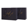  Wholesale Luxury Cheap Black Hot Stamping Logo Apparel Packaging Shopping Bag Paper Bag