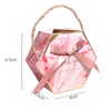 Chinese Creative Red Pink Guest Mini Candy Wrapper Packaging Wedding Chocolate Favour Diamond Shape Box Sweet Candy