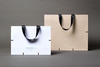 High Quality Embossing Packing Bags Paper Bag ribbon handle For Clothing 