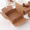 Fancy Paper Chocolate Gift Kraft Paper Brownie Packaging Box With Ribbon Tie