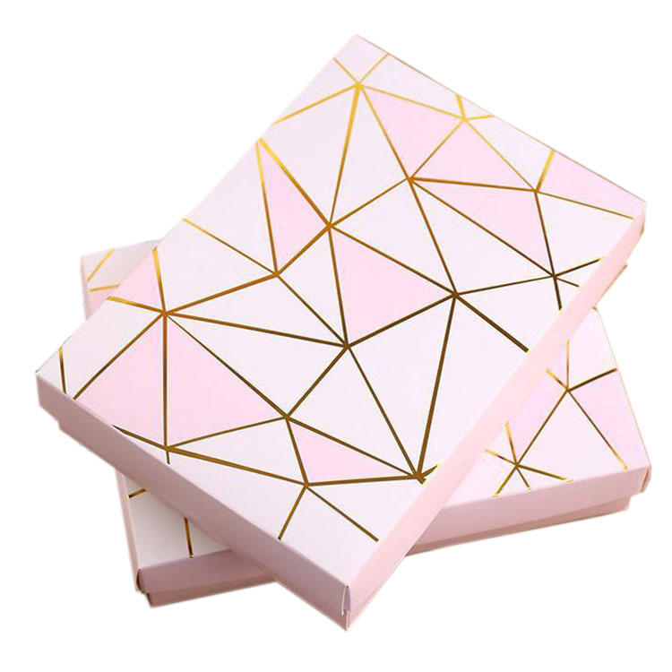 Pink Hot Stamping Design Paper Cake Chocolate Party Cookies Box With Logo Print