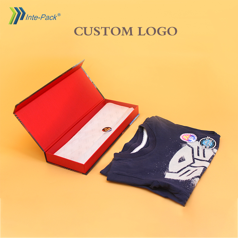 Custom Book Shaped Black Cardboard Packaging Gift Box with Magnet And Ribbon Closure For Underclothes