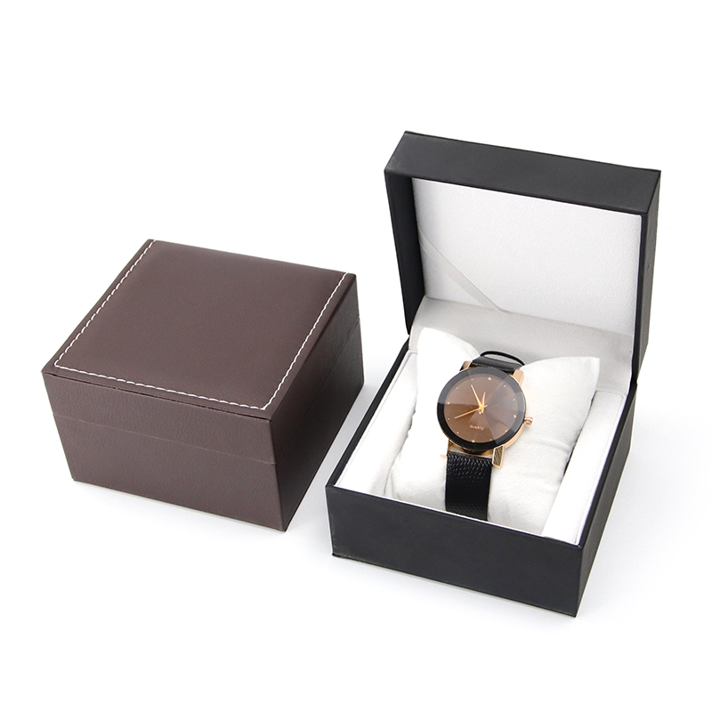Custom Logo Paper Luxury Wrist Black Watch Gift Box Packaging Boxes Watch Box for Watches