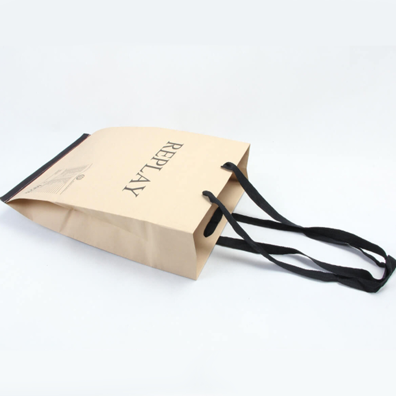 China wholesale luxury cheap long 250g 500g kraft paper bag eco bag paper 