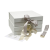 Customise Gift Box Rigid Cardboard Paper Wedding Gift Box Packaging With Ribbon White Gift Box