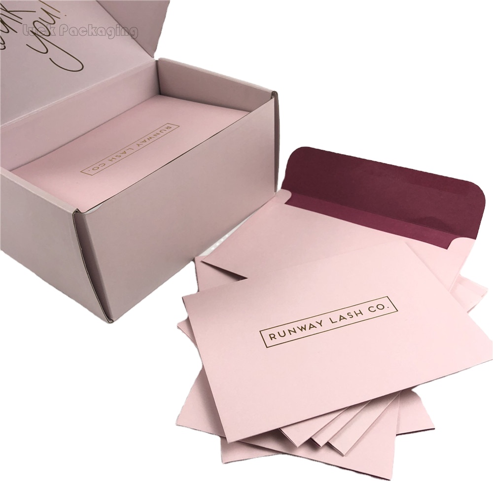 Pink Fashion Design Custom Logo Pink Corrugated Carton Recycled Mailer Shipping Box Apparel Packaging for Dress Clothing T-shirt