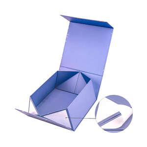 Large Luxury Custom Foldable Magnetic Purple Paper Cardboard High-grade Modern T-shirt Gift Set Box for Men