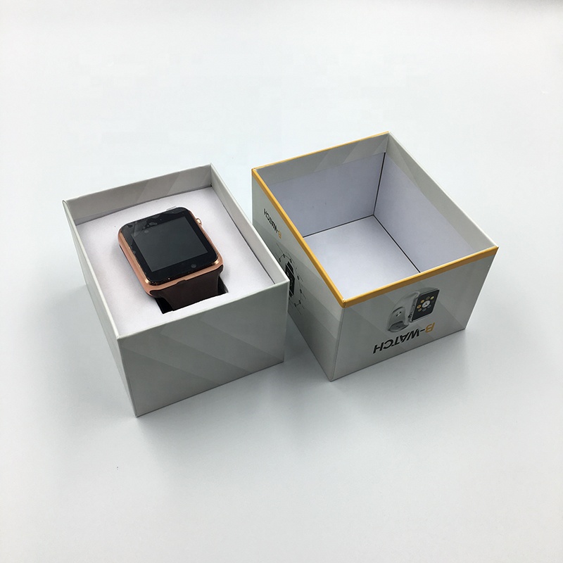 Paper Made Square Smart Watch Box Cardboard Wrist Watch Gift Box With Lid Base Case