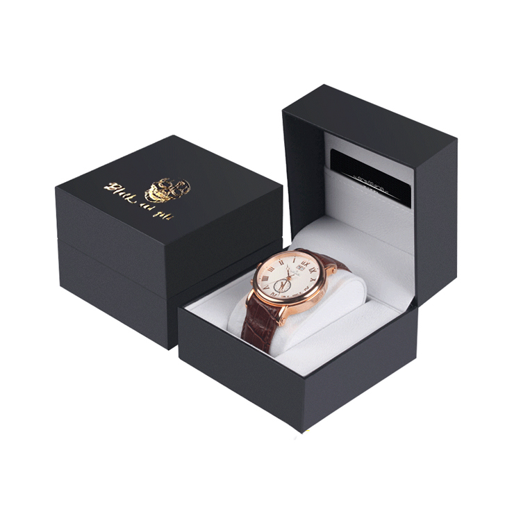 Oem Custom Logo Luxury Gift Box Wholesale Black Cardboard Wrist Watch Box Packaging for Watches