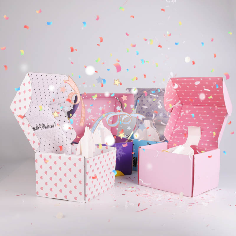 2023 New Gift Box DIY, Gift Box Manufacturer For Exploding Confetti (Premium White) 7.1x5.5x4.3 Inches, Birthday, Party, Father’s And Mother’s Day, Graduations, Anniversaries, Holidays, Any Occasion